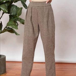 SHEIN high waisted houndstooth pants